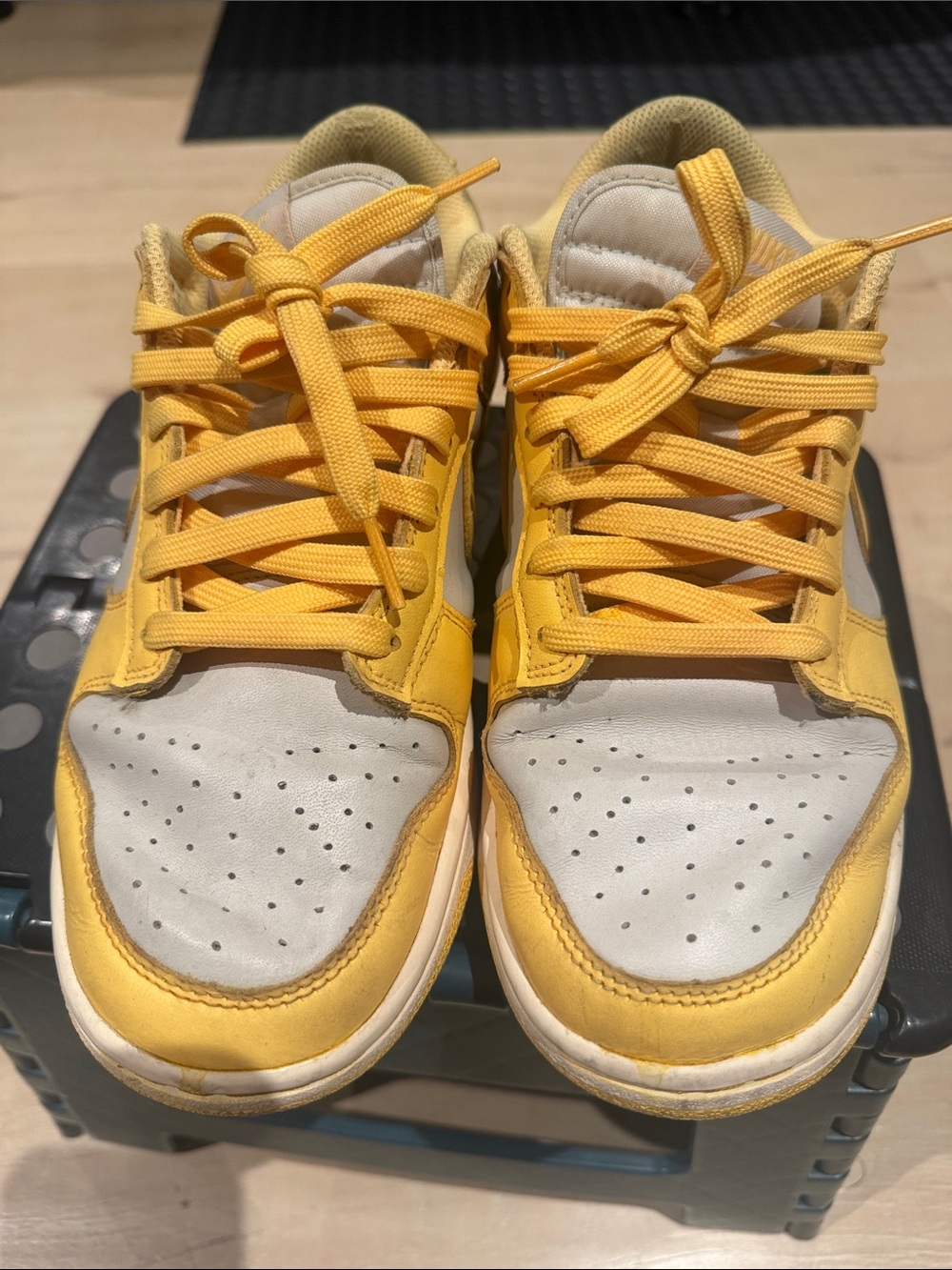 Nike women Yellow and White Low-Top Sneakers